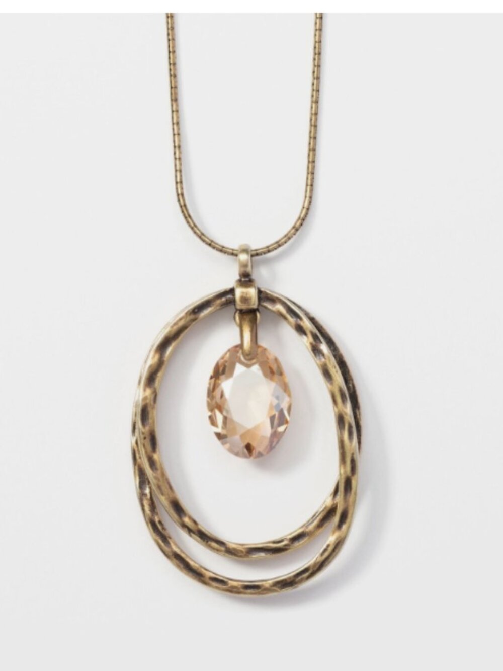 NWT Touchstone Crystal Entwined Pendant Adjustable 34"